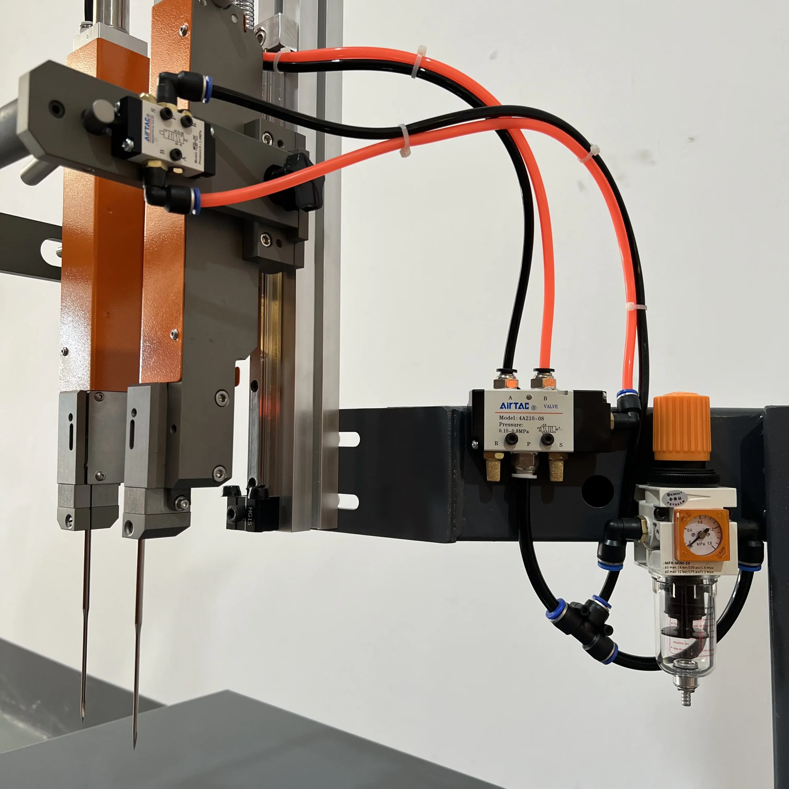 Elastic staple machine double head